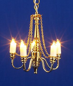 Dolls House Light - 5 arm Chandelier